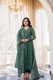Pure Kanjivaram Glass Tissue Suit Set with Hand Zari Weaving & Jacquard Dupatta