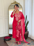 Premium Banarasi 3 piece suit Set with Heavy Embroidery & Jacquard Dupatta