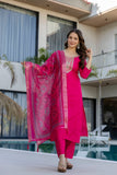 Premium Pure Kanjivaram Glass Tissue Suit Set with Hand Zari & Embroidery Work