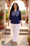 Wiora Chevron Embroidered Shirt