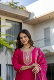 Premium Pure Kanjivaram Glass Tissue Suit Set with Hand Zari & Embroidery Work