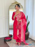 Premium Banarasi 3 piece suit Set with Heavy Embroidery & Jacquard Dupatta
