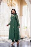 Pure Kanjivaram Glass Tissue Suit Set with Hand Zari Weaving & Jacquard Dupatta