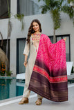 Premium Kanjivaram-Inspired Suit Set with Hand Embroidery & Lagdi Patta Dupatta