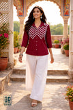 Wiora Chevron Embroidered Shirt