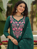 Elegant Kanjivaram-Inspired Suit Set with Hand Embroidery & Chanderi Gadhwal Dupatta
