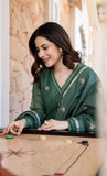 Pure Kanjivaram Glass Tissue Suit Set with Hand Zari Weaving & Jacquard Dupatta