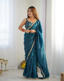 Festive Glow Embroidered Tissue Silk Saree
