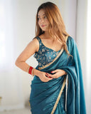 Festive Glow Embroidered Tissue Silk Saree