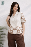 Wiora Embroidered Shirt with Floral Motif