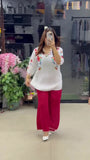 Floral Fusion Relaxed Stylish Maroon Printed Co-ord Set