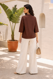 Soft Rayon Cotton Designer Embroidered Casual Top