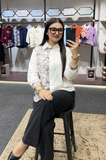 Women’s Stylish Floral Embroidered Full Sleeve Fashion Shirt