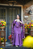 Royal Lavender Festive Silk Ensemble