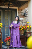 Royal Lavender Festive Silk Ensemble