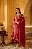 Regal Rust Embroidered Festive Ensemble