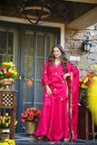 Royal Fuchsia Pink Festive Wear Silk Sharara Suit for Women