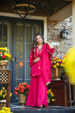 Royal Fuchsia Pink Festive Wear Silk Sharara Suit for Women