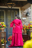 Royal Fuchsia Pink Festive Wear Silk Sharara Suit for Women