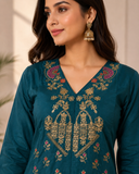 Peacock Teal Elegance Designer Ethnic Wear for Women