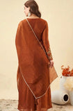 Cinnamon Glow Embroidered Palazzo Set