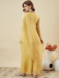 Golden Bloom Embroidered Ethnic Ensemble