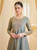 Fandy Silk Embroidered A-Line Kurta Palazzo Set with Dupatta for Women