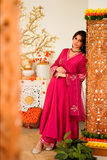 Rani Pink Elegance Kurta Palazzo Set
