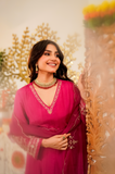 Rani Pink Elegance Kurta Palazzo Set