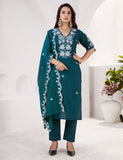 Ocean Grace Embroidered Kurta Set