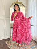 Elegant Floral Charm Kurta Pant with Printed Dupatta