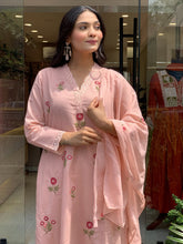 Premium Peach Designer Embroidered Ethnic Kurta Set for Women