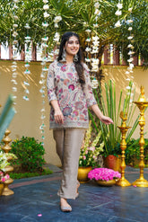 Pankhudi Floral Embroidered Kurta Set