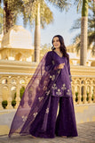 Imperial Purple Embroidered Festive Ethnic Wear Collection