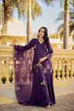 Imperial Purple Embroidered Festive Ethnic Wear Collection