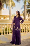 Imperial Purple Embroidered Festive Ethnic Wear Collection