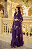 Imperial Purple Embroidered Festive Ethnic Wear Collection