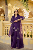 Imperial Purple Embroidered Festive Ethnic Wear Collection