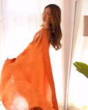 Elegant Party Wear Satin Silk Orange Saree Featuring Fine Embroidery Detailing with Blouse