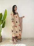Classic Kalamkari Print Kurta Pant Dupatta Set