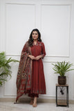 Premium Pure Cotton Kalamkari Suit Set with Full Work Nack