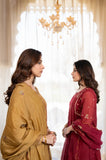 Mustard Yellow Embroidered Suit Set with dupatta with Fully Embroidery Neck