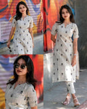 Wiora Summer Special Pure Premium Linen Cotton Daily Wear Kurti Set