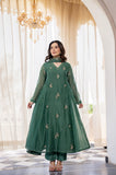 Pure Kanjivaram Glass Tissue Suit Set with Hand Zari Weaving & Jacquard Dupatta