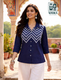 Wiora Chevron Embroidered Shirt