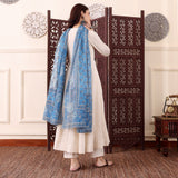 Pure Kanjivaram Glass Tissue Suit Set with Hand Zari Work & Jacquard Dupatta