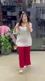 Floral Fusion Relaxed Stylish Maroon Printed Co-ord Set