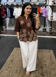 Soft Rayon Cotton Designer Embroidered Casual shirt