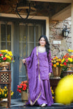 Royal Lavender Festive Silk Ensemble