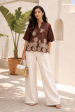 Soft Rayon Cotton Designer Embroidered Casual Top